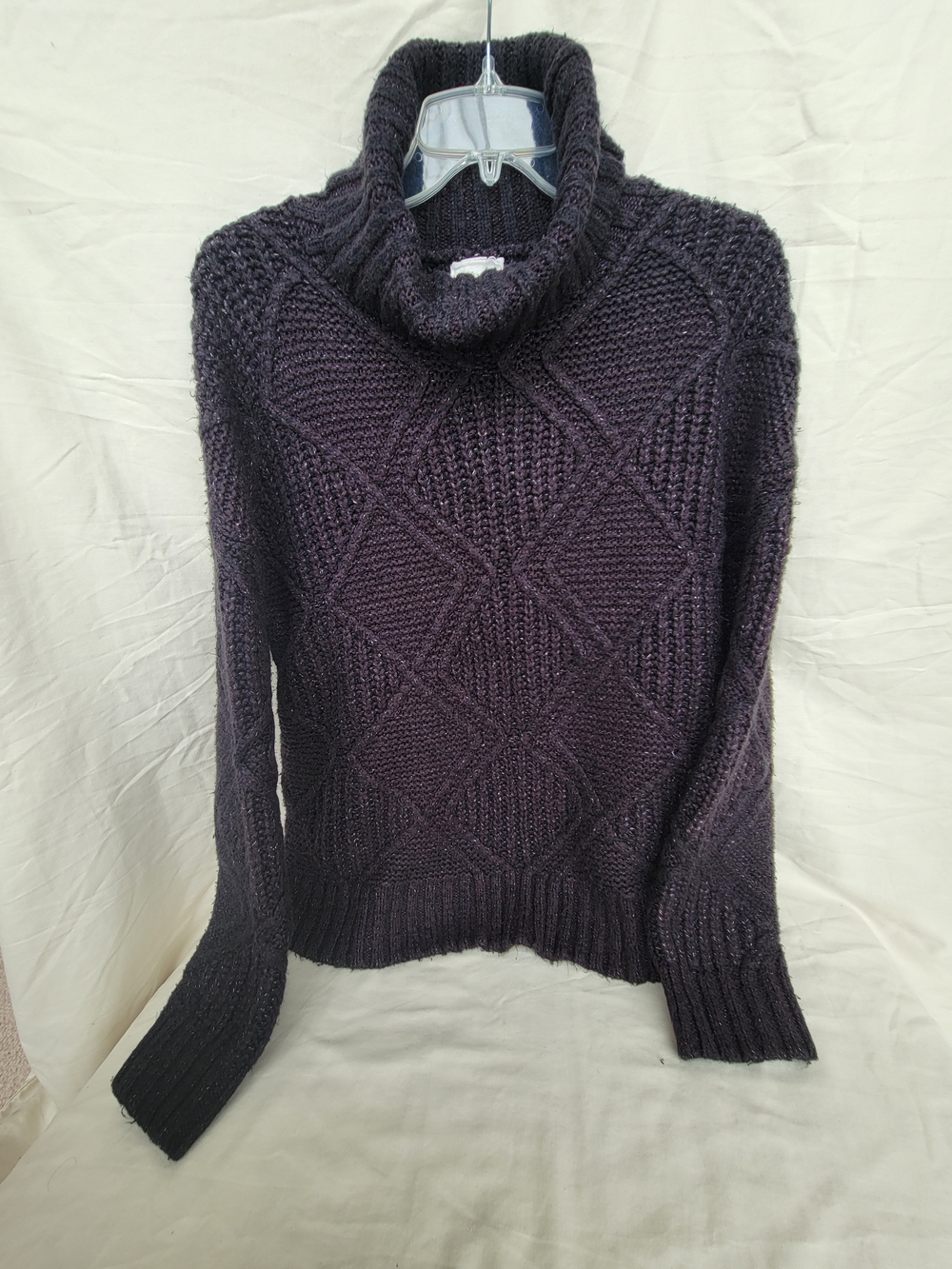 Caslon Black Diamond Knit Cowl Neck Sweater